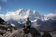 16 Jerome Ryan On Langma La With Makalu And Chomolonzo Behind